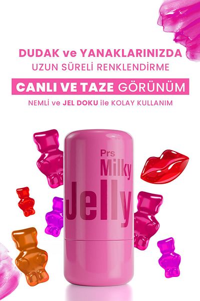 PROCSIN Pink Milky Jelly - Natural Look Lip and Cheek Coloring Blush 5 GR