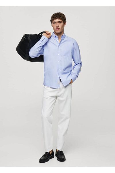 MANGO Man Regular fit cotton Oxford shirt