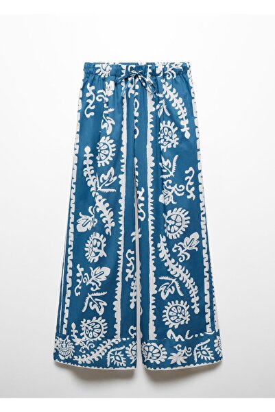 MANGO Woman Wideleg patterned pants