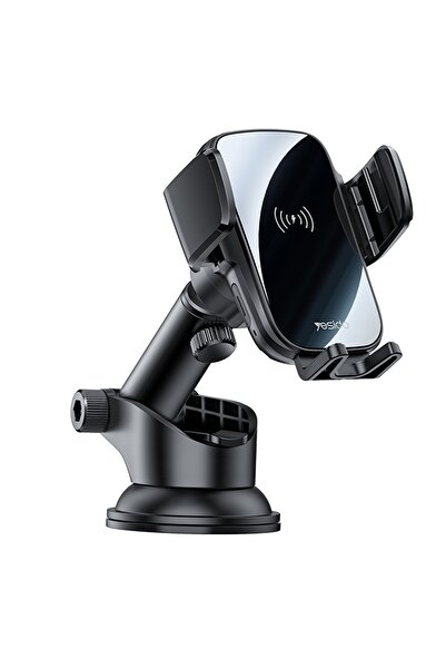 Yesido C186 Izgara Klipsli ve Yapışkanlı 15W Kablosuz Şarjlı Araç Tutucu - Si...