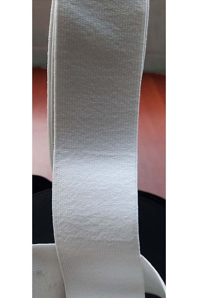 kadifecim 4 cm White Frost Leg Waist Elastic Flat Wide Elastic 5 Meters