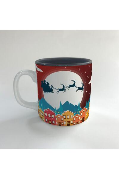 Kırtasiye Ofisi كوب أسود متعدد الألوان للعام الجديد مع طباعة مزلقة ورنة ليلة ...