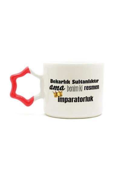 Kırtasiye Ofisi العزوبة ملكية ولكن كوب النجمة المطبوع بمقبض أحمر