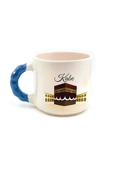 Kırtasiye Ofisi Beaded Blue Handle Cup with Base Print