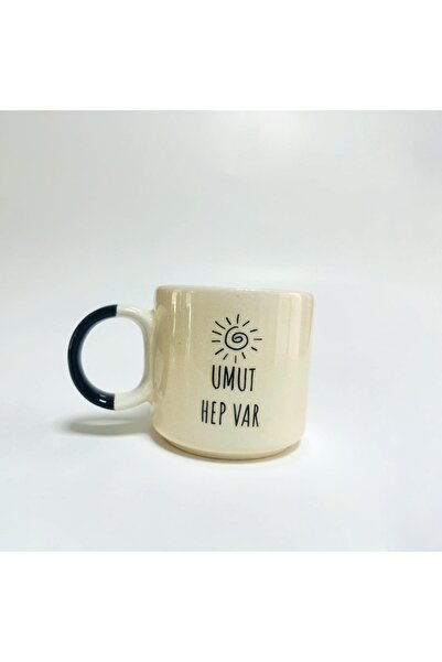 Kırtasiye Ofisi كوب P مطبوع عليه "هناك دائمًا الأمل" بمقبض أسود