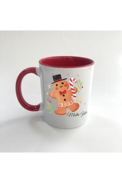 Kırtasiye Ofisi كأس عيد الميلاد الضخم الأحمر المطبوع لرجل خبز الزنجبيل للعام ...