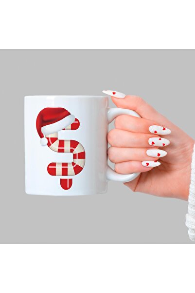 Kırtasiye Ofisi كوب أبيض للعام الجديد مطبوع عليه حرف Sugar Ş