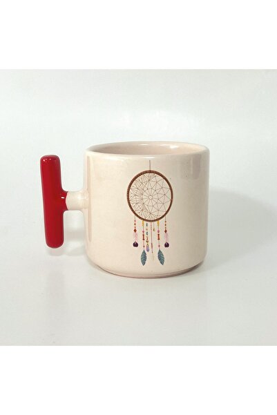 Kırtasiye Ofisi مج كبير بطبعة Dream Catcher ومقبض أحمر