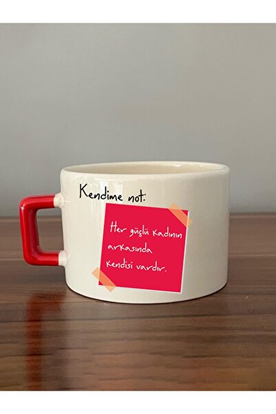 Kırtasiye Ofisi Kendime Not: Her Güçlü Kadının Arkasında Kendisi Vardır Baskı...