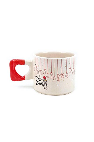 Kırtasiye Ofisi سنة جديدة سعيدة معلقة الحلي عيد الميلاد المطبوعة القلب الأحمر...