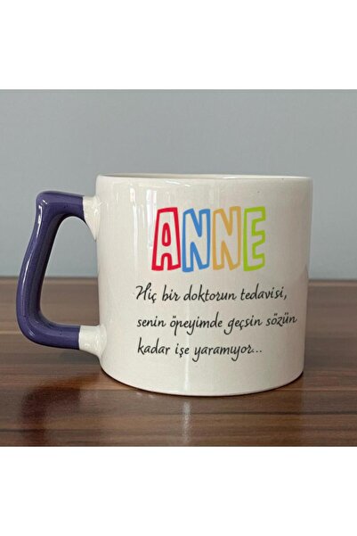 Kırtasiye Ofisi كوب D مطبوع عليه علاج الأم لأي طبيب بمقبض أرجواني