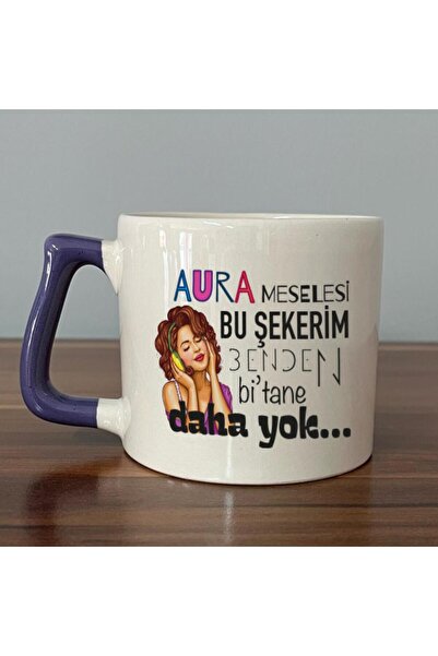 Kırtasiye Ofisi Aura Matter This Is My Sugar كوب أرجواني مطبوع على شكل حرف D ...