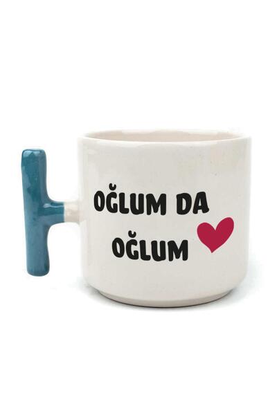 Kırtasiye Ofisi كوب My Son Da Da Son مطبوع بمقبض أزرق