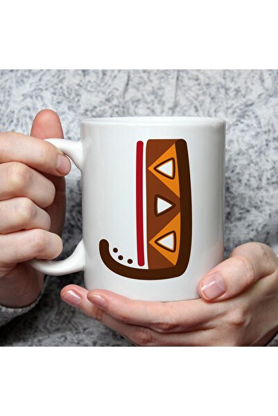 Kırtasiye Ofisi كوب أبيض مطبوع عليه حرف Safari J