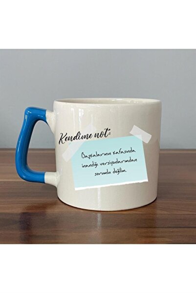 Kırtasiye Ofisi Kendime Not: Başkalarının Kafasında İnandığı Baskılı Mavi Kul...