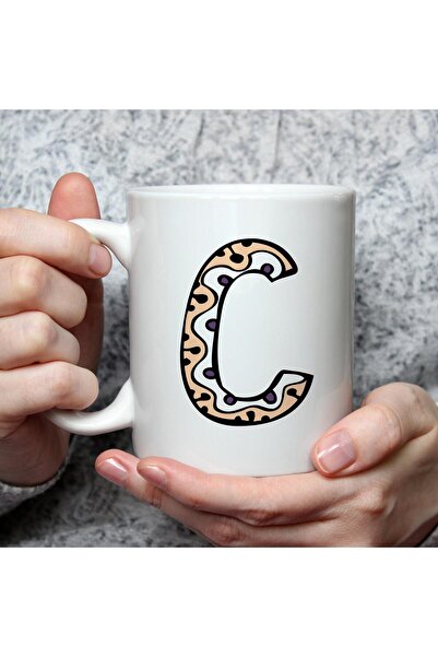Kırtasiye Ofisi كوب أبيض مطبوع عليه حرف C العرقي