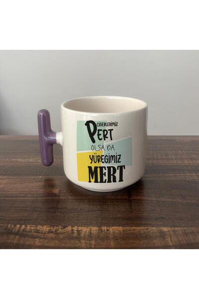 Kırtasiye Ofisi تي شيرت بنفسجي بمقبض مطبوع عليه "إذا كان لدينا بيرت" من "إذا ...