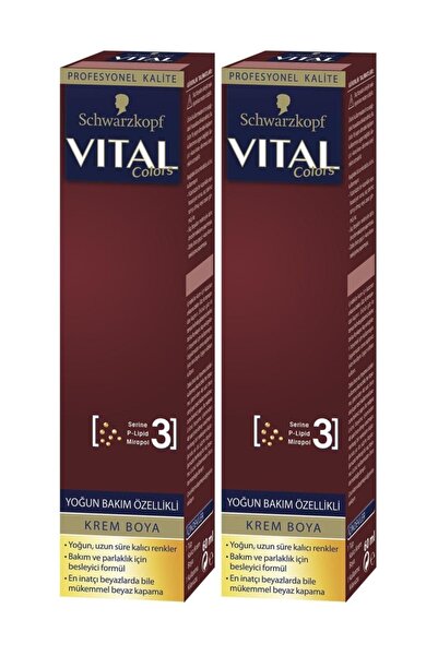 Vital Colors Krem Saç Boyası 6-66 Altın Çikolata - 60 ml x 2 Paket