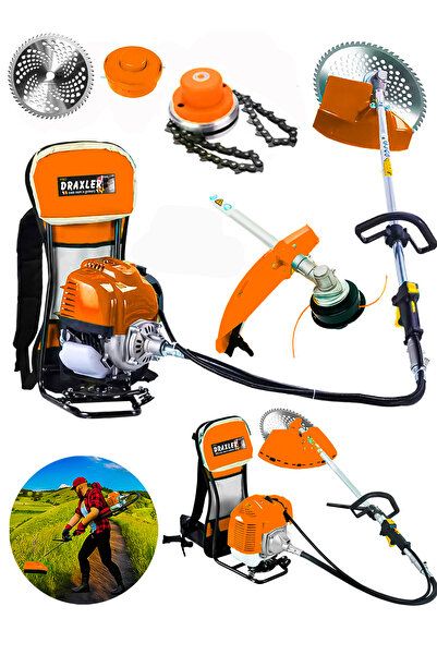 Pro Draxler Alman Hummer 16 Hp Sırt Tipi Benzinli Motorlu Ot Çalı Tırpanı Çim...