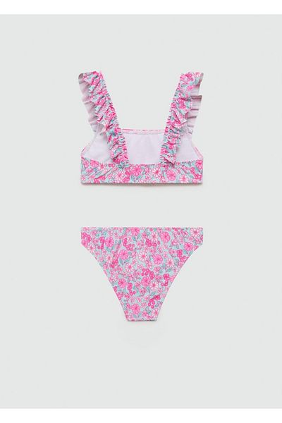 MANGO Kids Geblümter Bikini mit Rüschen