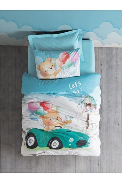 Cotton Box Box Young Ranforce Set cuvertură de pilota Single Buddy Blue