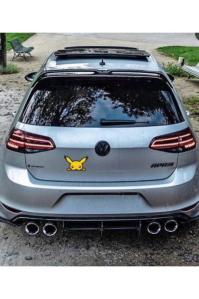 MegaSticker Pika Pika Motocicletă, Laptop, Cască, Autocolant Auto 14x9 Cm