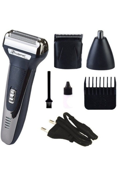 Mini Club CLZ192 Set de îngrijire a părului și a bărbii pentru bărbați cu aparat de ras cu trei capete (4172)