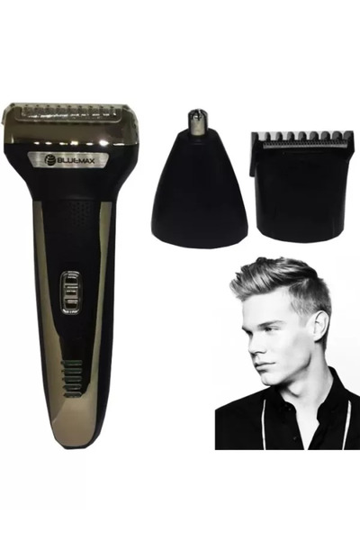 Mini Club CLZ192 Set de îngrijire a părului și a bărbii pentru bărbați cu aparat de ras cu trei capete (4172)