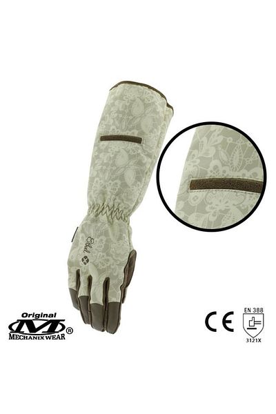 Polis Sepeti Mechanix Original Ethel ®   Γυναικεία γάντια τριαντάφυλλο (ΛΕΥΚΟ/ΚΑΦΕ)