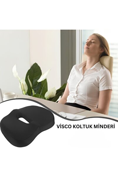 PİLLOWART Oturma Simidi Minderi Yastığı Visco Ortopedik Yastık