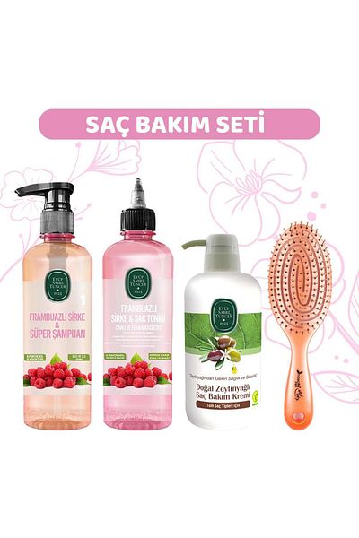 Eyüp Sabri Tuncer Raspberry Shampoo and Vinegar - Conditioner and Hair Brush