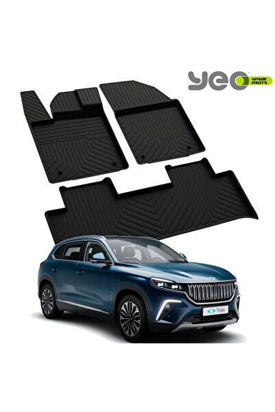 YEO Togg T10x 2023-2024 Model Yılları İçin Uyumlu Yeo 4D Havuzlu Paspas Takımı