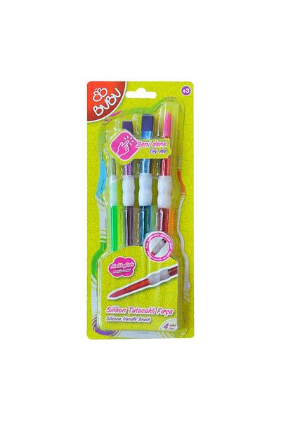 Bubu 4 Pieces Brush with Silicone Handle