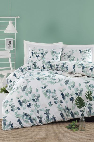 Enlora Home Mature Nevresim Seti Çift Kişilik Sabine Yeşil