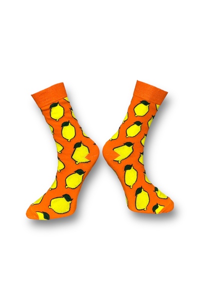 Mevo Lemon Patterned Unisex Socks
