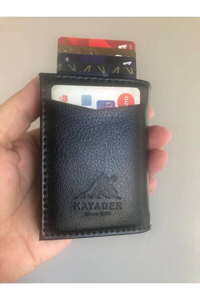 Kayader Otomatik Mekanizmalı, Para Bölmeli, Kartlıklı Deri Cüzdan