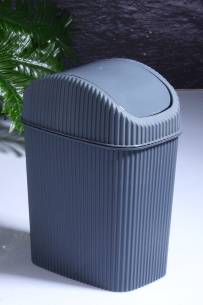 Bev Kitchen Mini Practical Lid Bathroom and Kitchen Countertop Garbage Can Home Office Garbage Bin 2.5 Lt