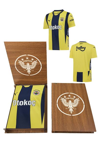 Fenerbahçe 2024/2025 New Season Licensed - Barred Jersey with Canary Wooden Box