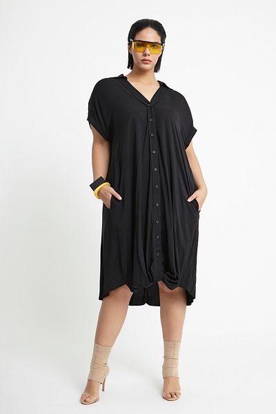VERDA Buttoned Front Designer Dress