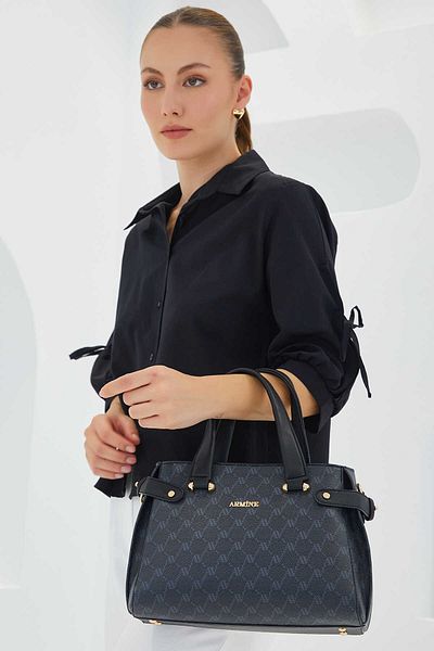 Armine Women's Dotted 172 Strap Navy Blue Shoulder Bag