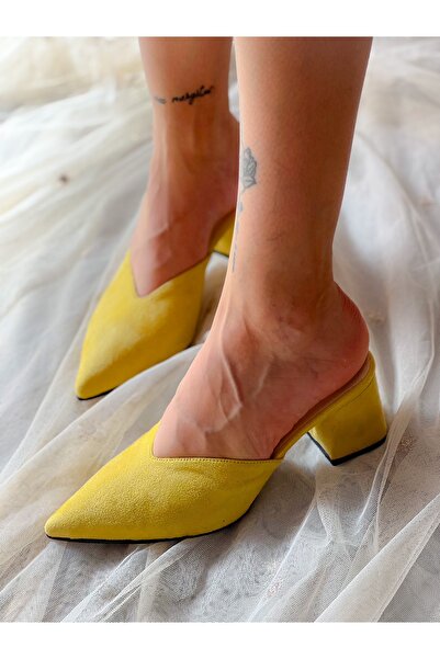 irmona OASİS SARI DANA  SÜET TOPUKLU TERLİK