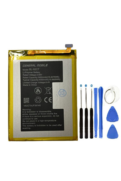 AXYA General Mobile GM20 Pro Pil Batarya BL92CT+Tamir Seti (4050 mAh)