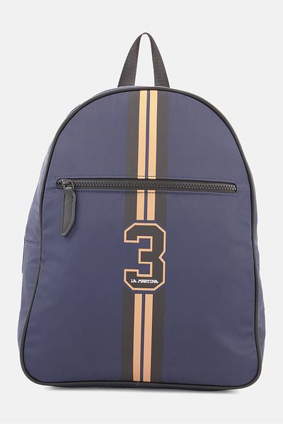La Martina Kids Boy Printed Backpack 30 L x 36 H x 10 W cm, Navy