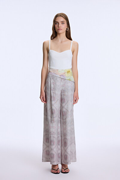 adL Sonsuz An Desenli Keten Pantolon