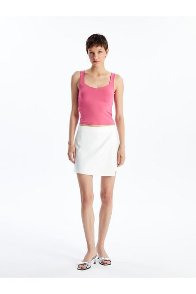 LC Waikiki Lcw Women's Heart Collar Plain Tank Top