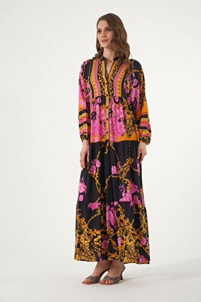 ABBRA Women's Katleya Model 100% Viscose Summer Dress