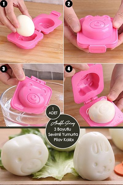 Anadolu Saray 1Pc Cute Character 3D Egg Presentation Serving Mold Cute Shaped Rice Mold -1Pcs