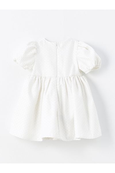 LC Waikiki Crew Neck Short Sleeve Dress for Baby Girl