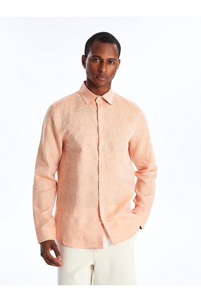 LC Waikiki Leinenhemd für Herren - Regular Fit, Langarm