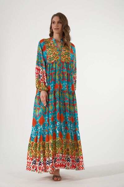 ABBRA Women's Katleya Model 100% Cotton Summer Dress